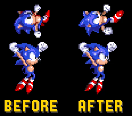 Custom / Edited - Sonic the Hedgehog Customs - Sonic 3 Beta Swinging  Animation 1 (Sonic 3-Style) - The Spriters Resource