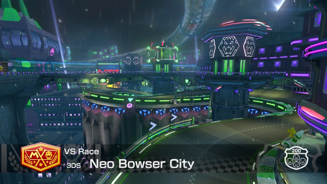 Neon Bowser City Mario Kart 8 Mods - neon city roblox