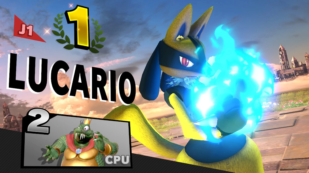 Lucario Smash Png Vector Library - Shiny Lucario Super Smash Bros