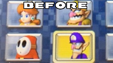 Waluigi New Icons(For CTGP-7) [Mario Kart 7] [Mods]