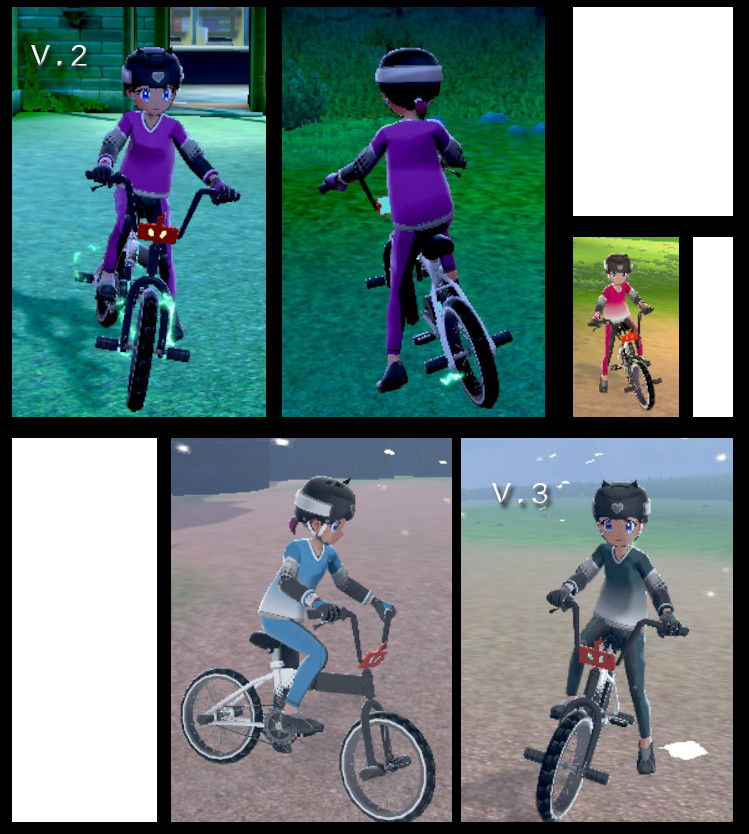 Female Bike Outfit V2 & V3 - Solid & Gradient [Pokemon Sword & Shield]  [Mods]