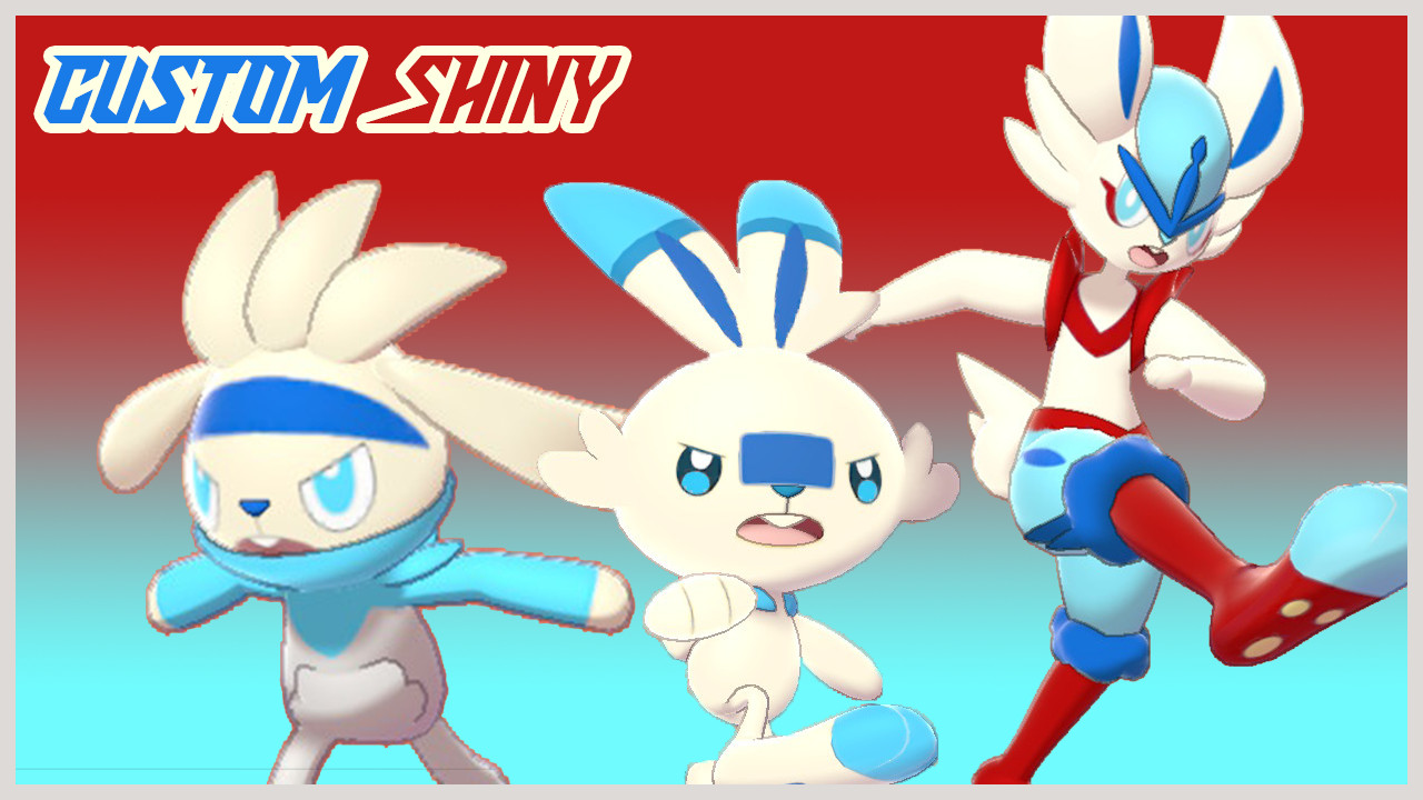 Custom Shiny Scorbunny Family Pokemon Sword Shield Mods