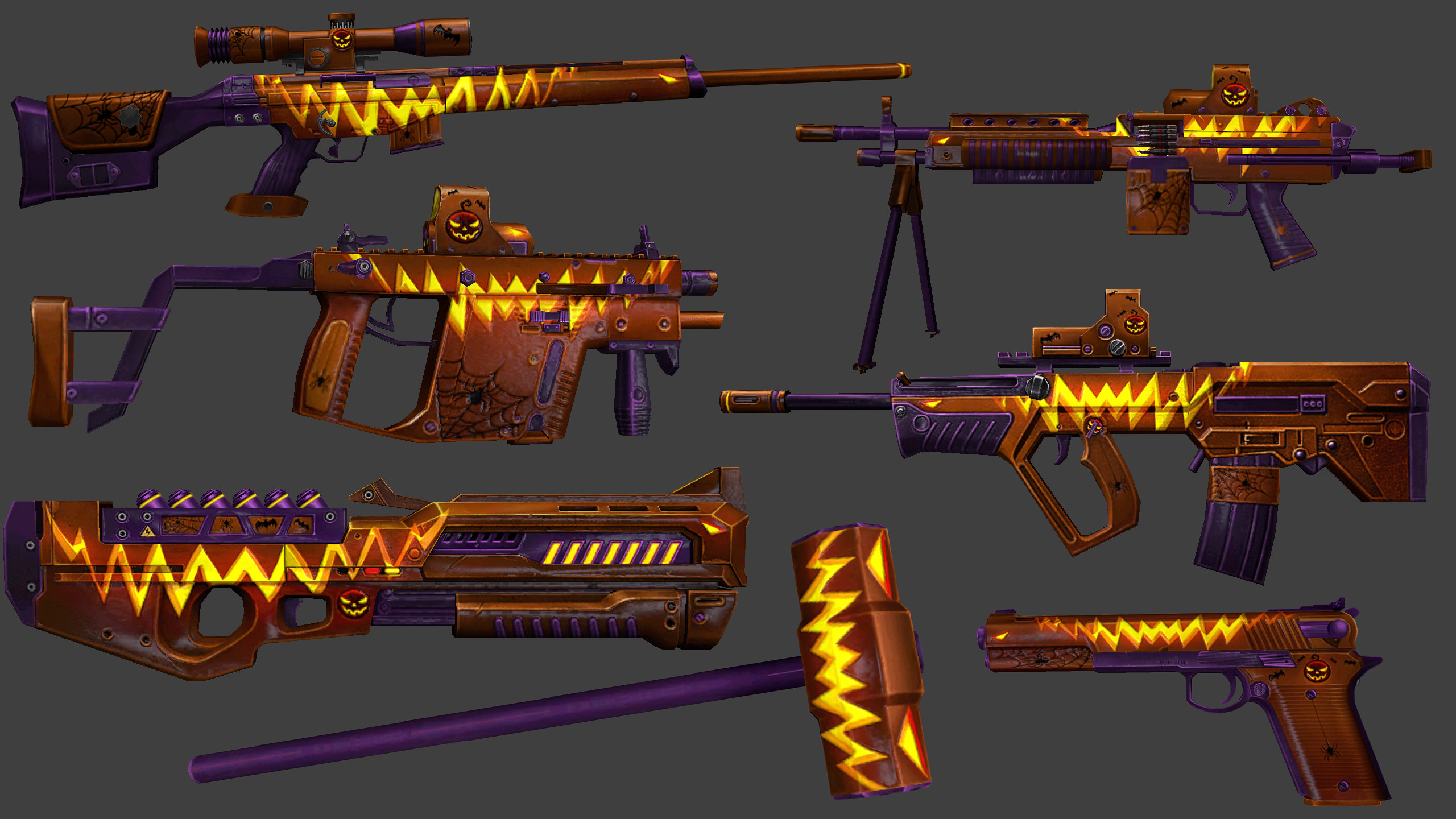 Hammer,AutoMag,RailCannon,DKriss,TAR21,PSG1,MK48