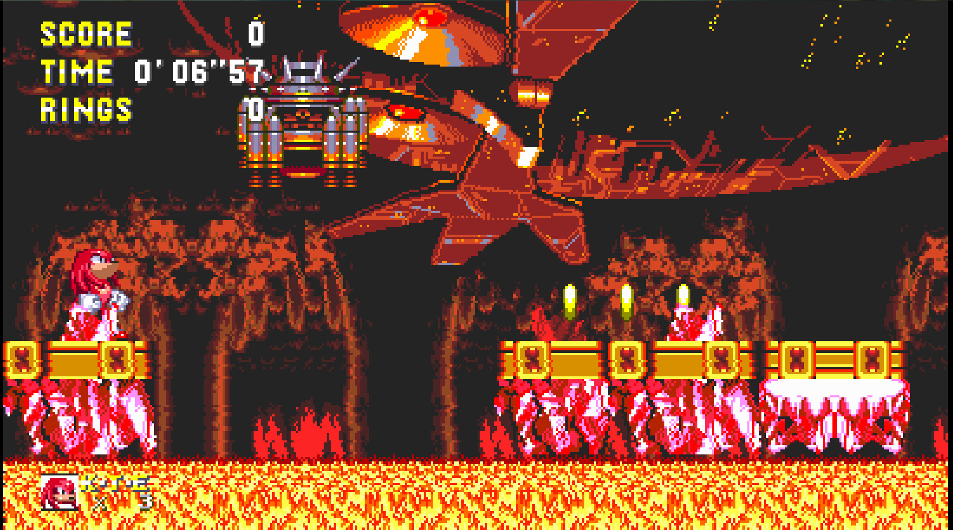 knuckles goes through all levels Mod for Sonic 3 A.I.R.