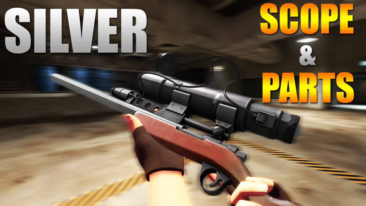 Silver Scope (And Metal Parts) Sniper Rifle