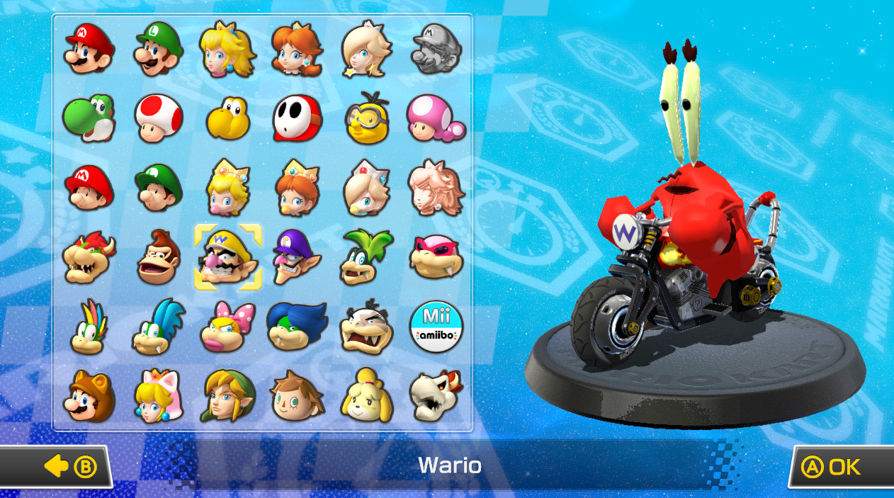 Naked Mr Krabs Mario Kart 8 Mods