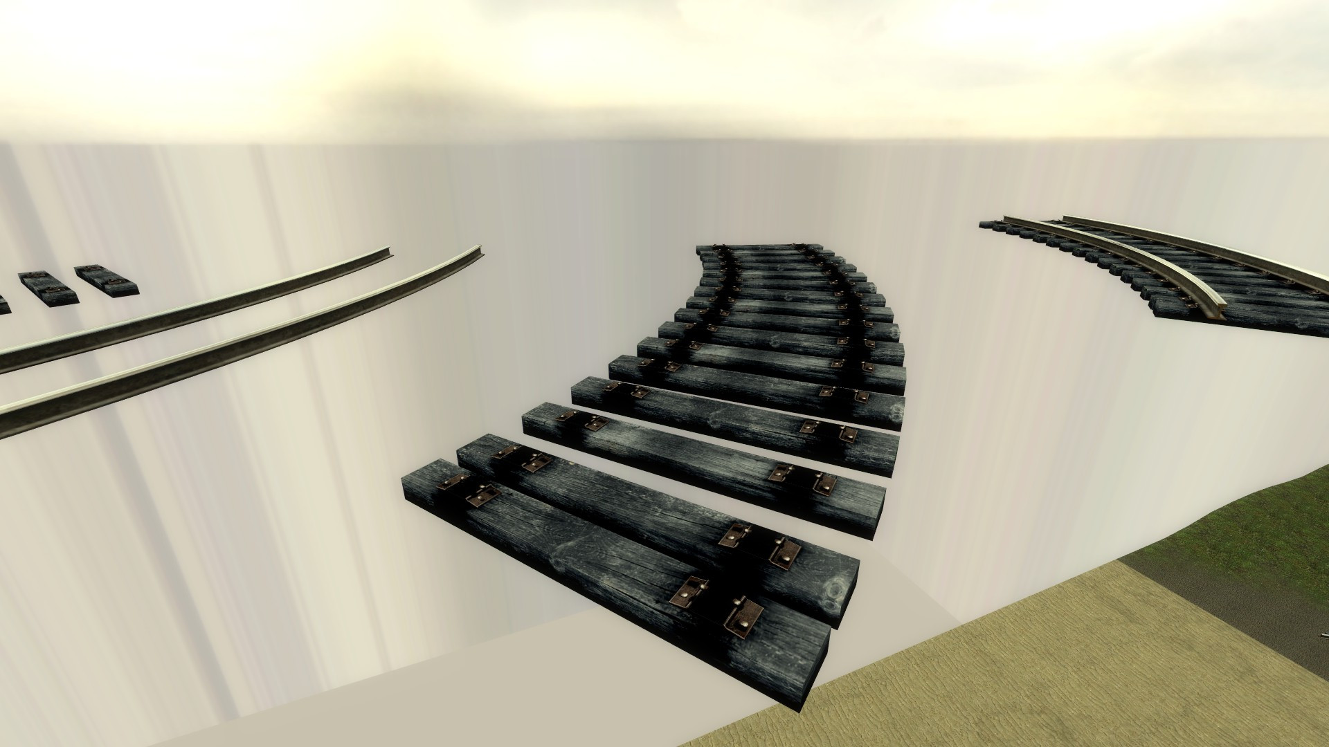 Railroad model - wood + rails Mod for Source Engine | Source Mods