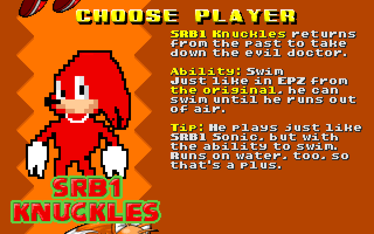 SRB1 Knuckles (Earless Knuckles?) [Sonic Robo Blast 2] [Mods]