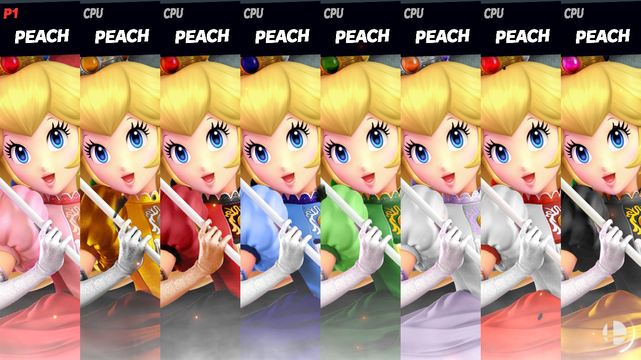 Peach Recolor Pack Mod for Super Smash Bros. Ultimate | SSBU Mods