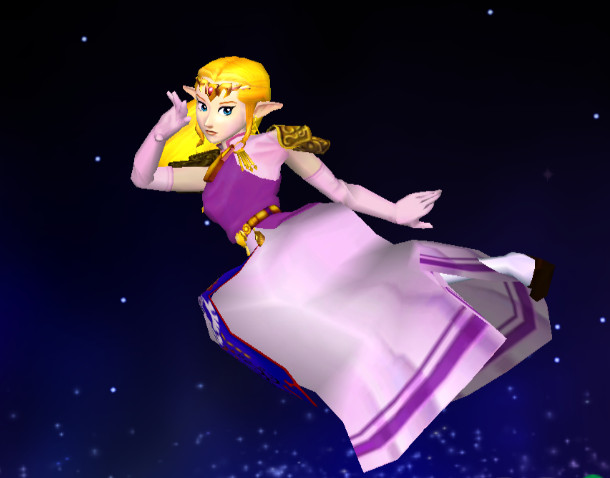 The legend of Zelda Ocarina of time 3D Zelda [Super Smash Bros