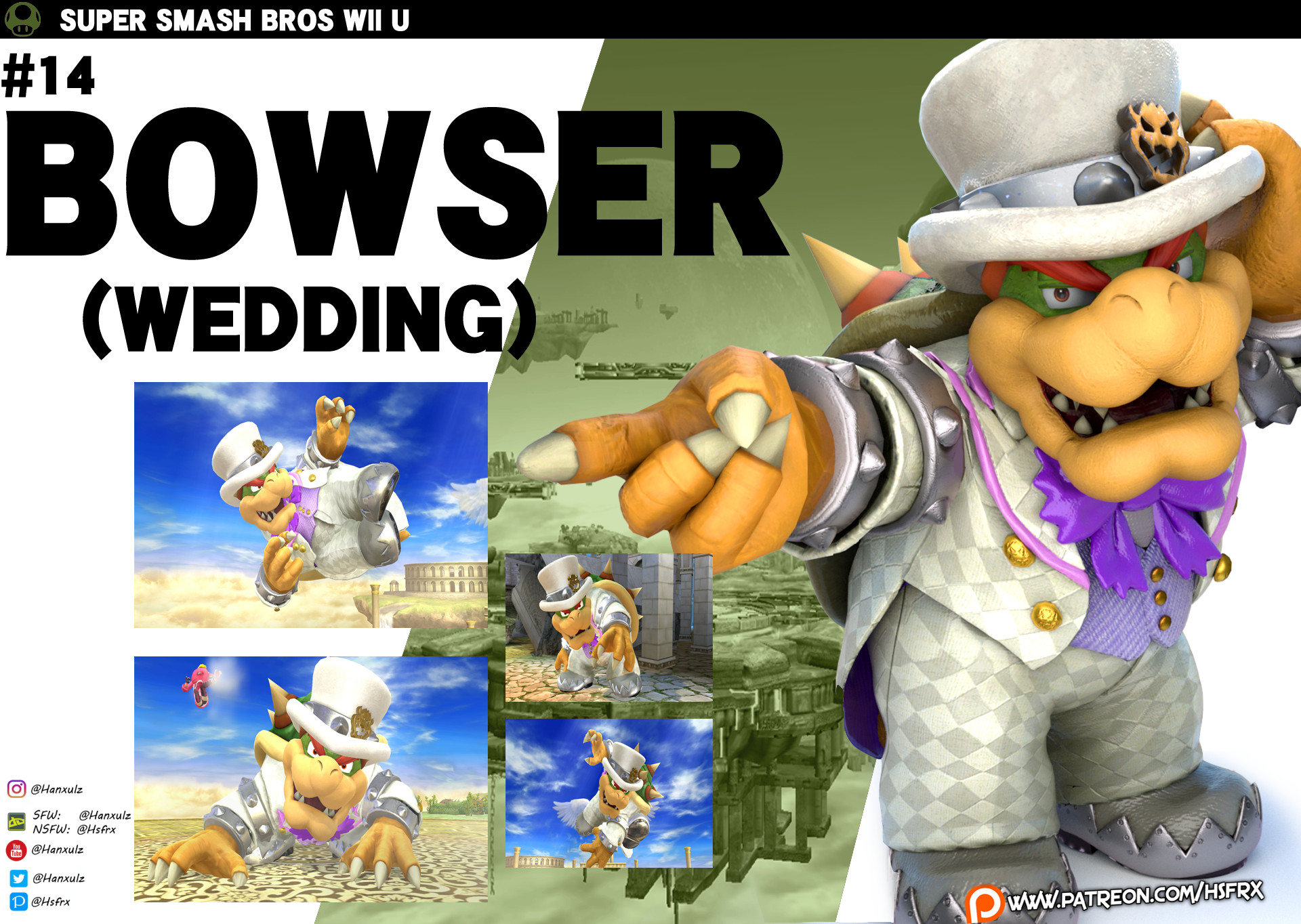 wedding bowser mario