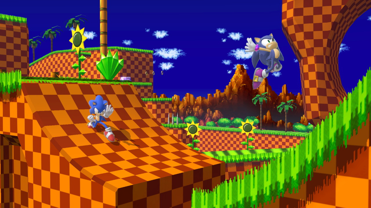 sonic mania ghz act 1 water sprites