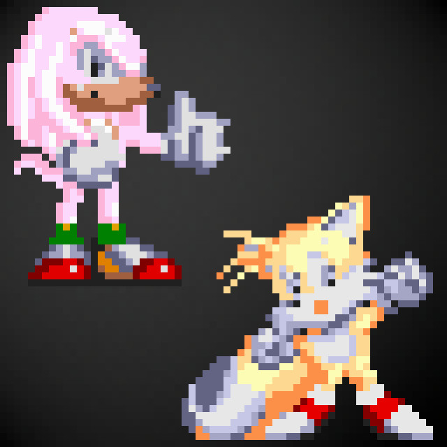 Super/Hyper Sonic, Super/Hyper Knuckles, and Super Tails