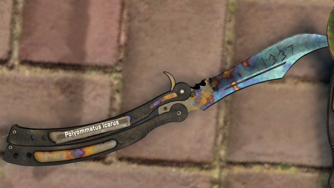 CSGO Knife Butterfly Case Hardened Blue Gem [CounterStrike Source