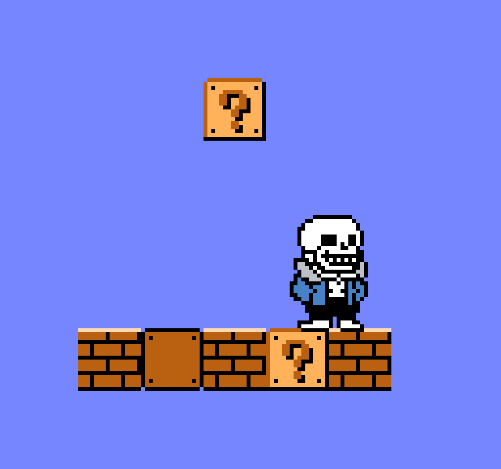 My sans battle sprite base pixel art