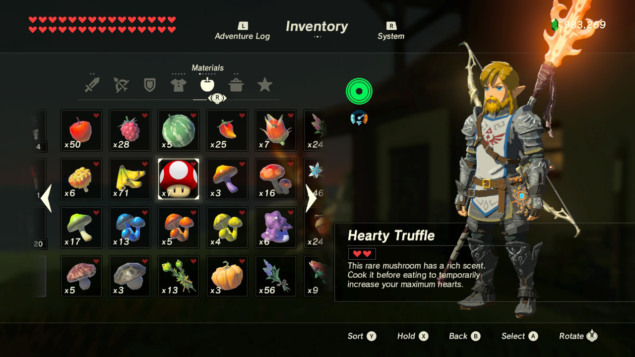 Mario Mushrooms over Truffles [The Legend of Zelda Breath of the Wild