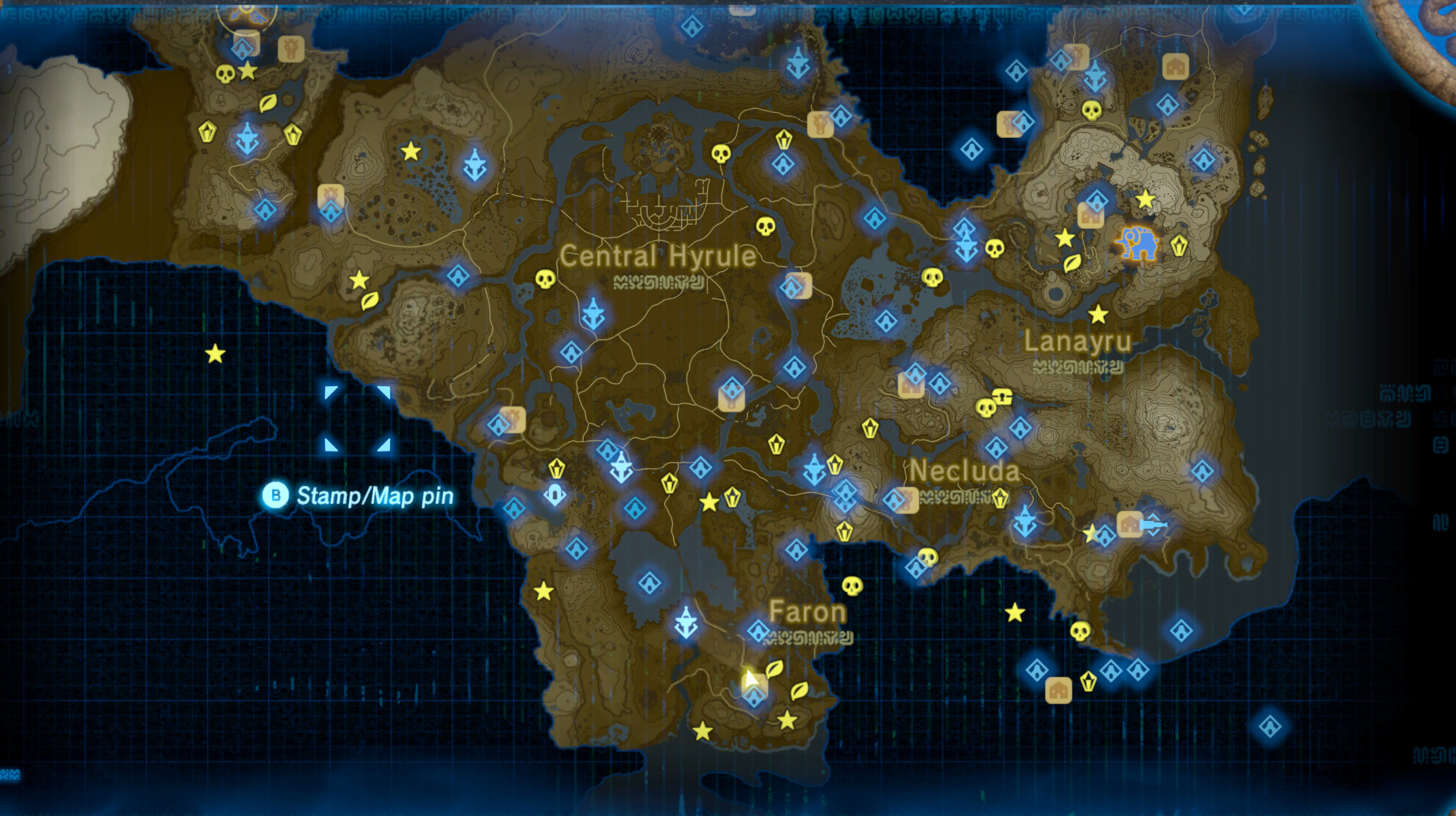 zelda dungeon interactive breath of the wild map