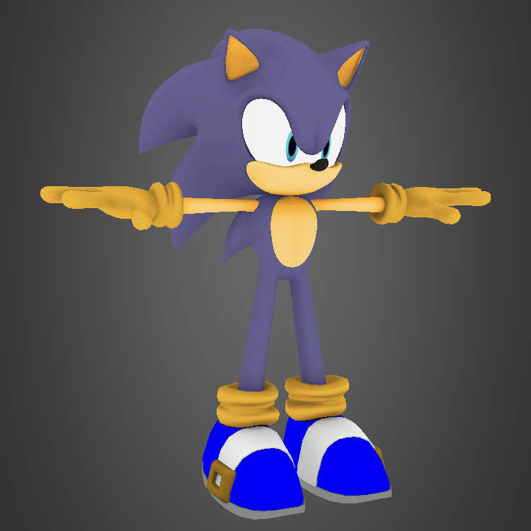 3d render of sonic the hedgehog running towards the viewer