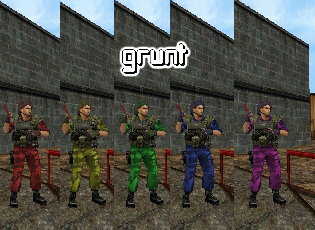 Opposing Force HQ Player Models + Team colored [Half-Life] [Mods]