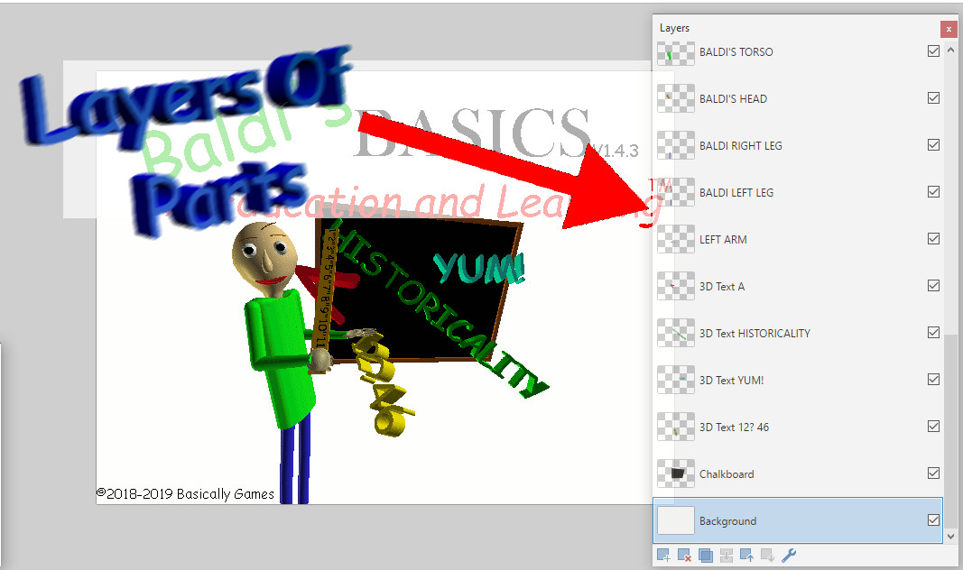 So I Used HaDerpNoobOffical's Anim8or Baldi Model To Create This Custom Baldi's  Basics Plus Title Screen (Credit To HaDerpNoobOffical) : r/BaldisBasicsEdu