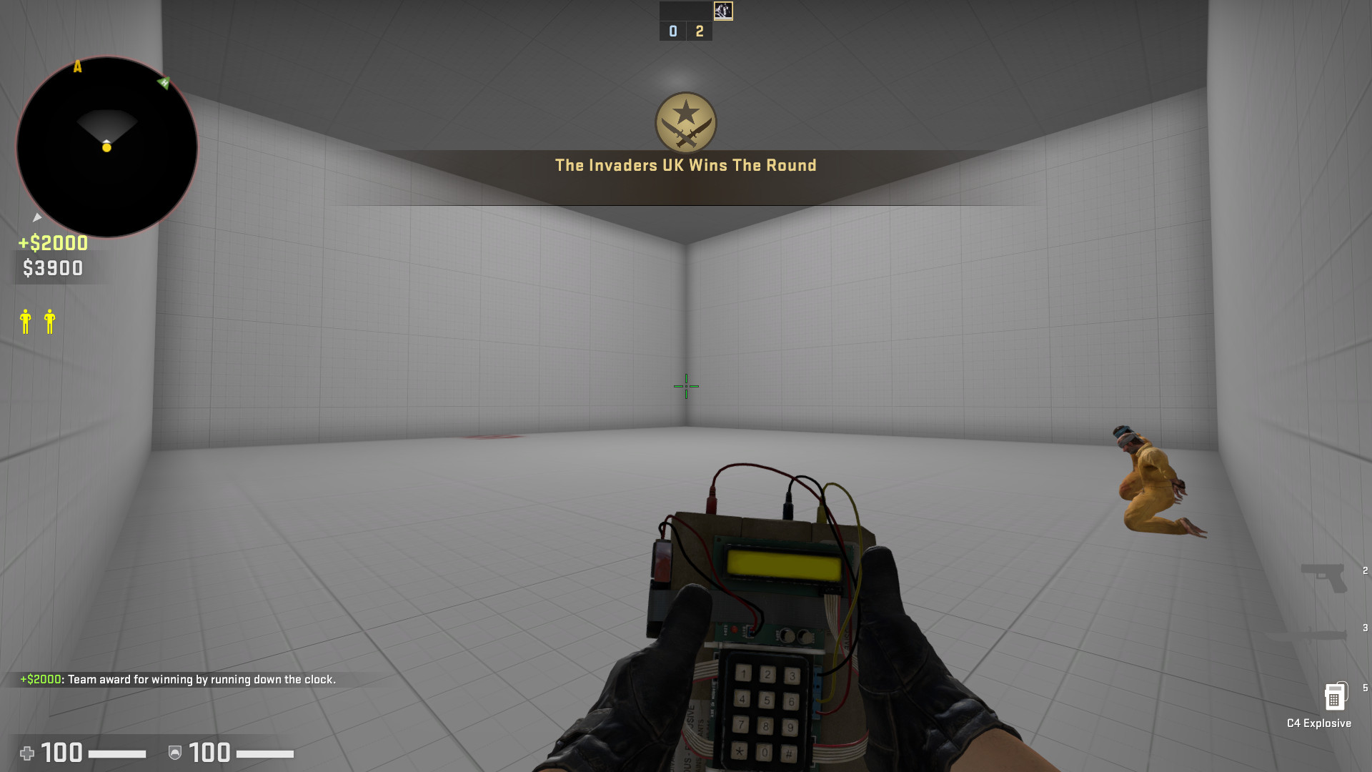 T Win on Timer Rundown with Hostage+Bomb