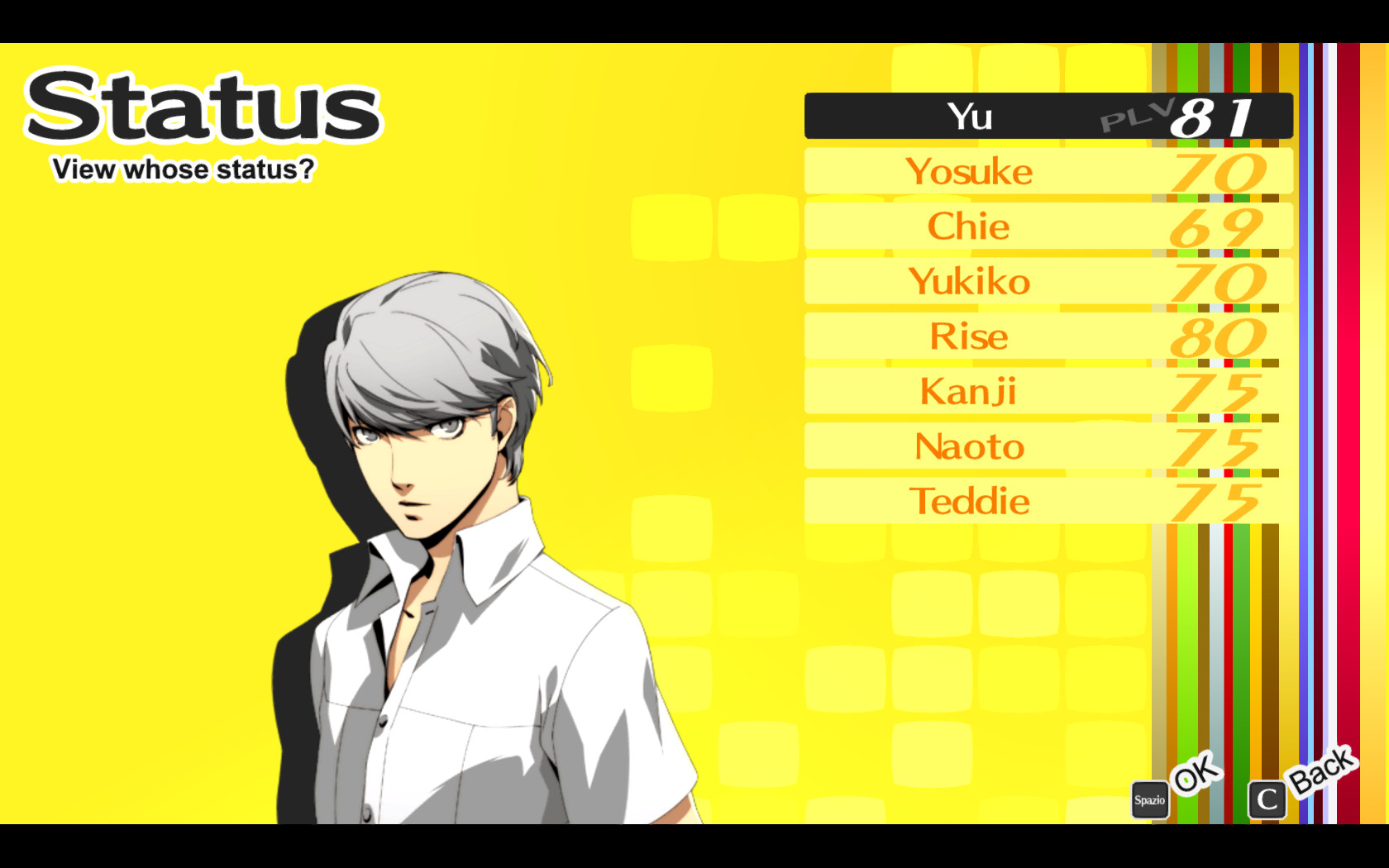 Yu redesign for stats [Persona 4 Golden (PC)] [Mods]