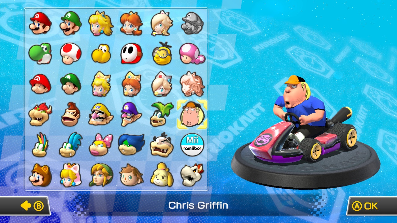 Chris Griffin (over Roy) [Mario Kart 8] [Mods]