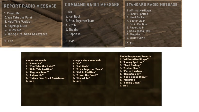 1.6 Radio menu for [Counter-Strike: Global Offensive] [Mods]