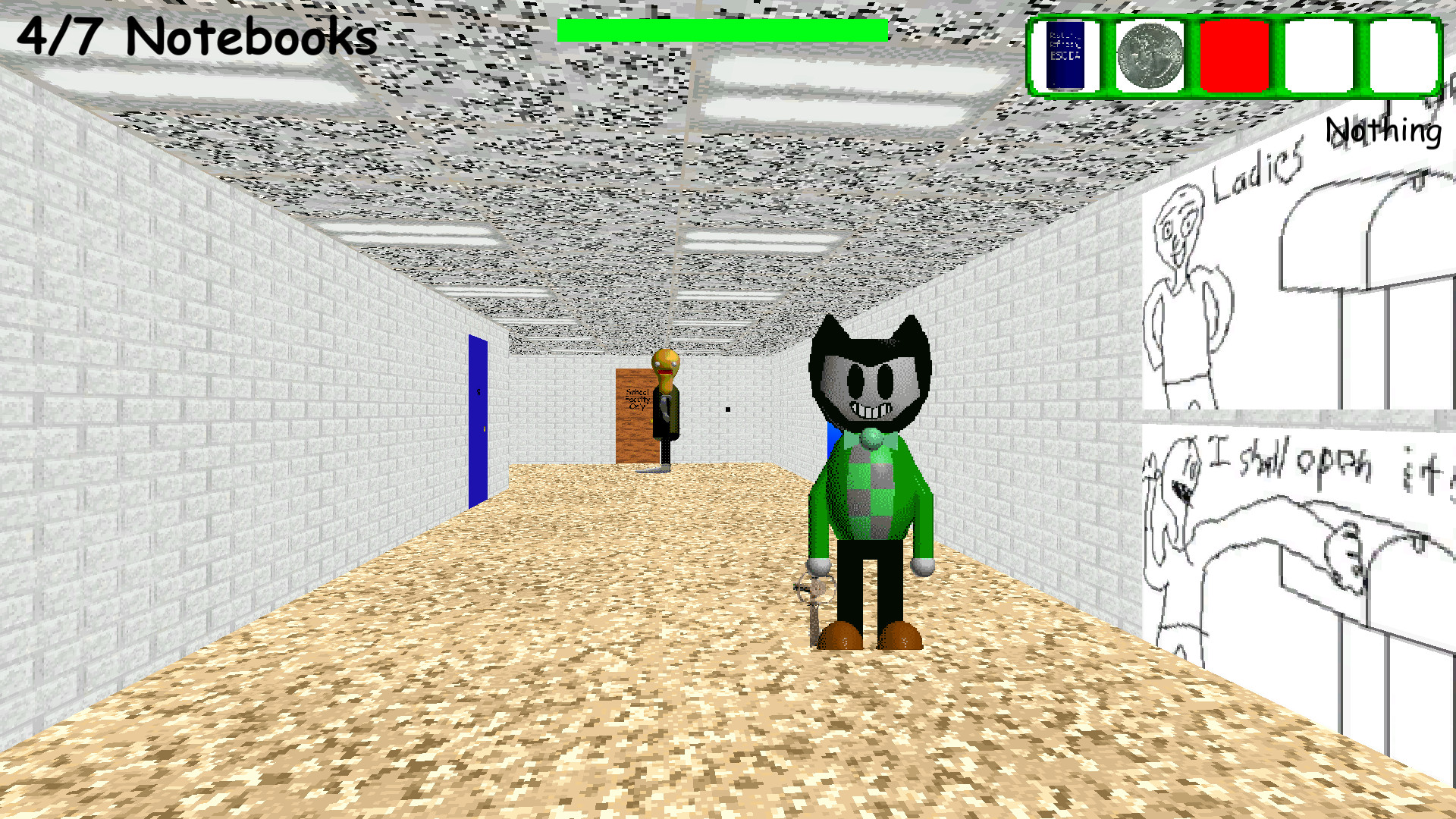 Screenshot of the game Baldi's Basics : r/weirddalle