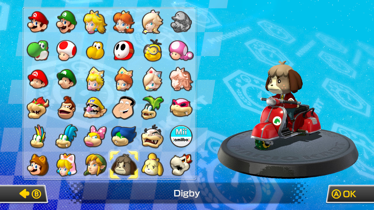 Digby Over Villager [mario Kart 8] [mods]