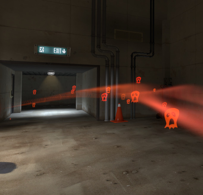 Ghosts for healing particles