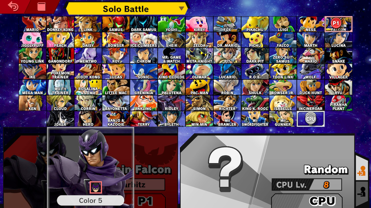 Black Shadow Captain Falcon [Super Smash Bros. Ultimate] [Mods]