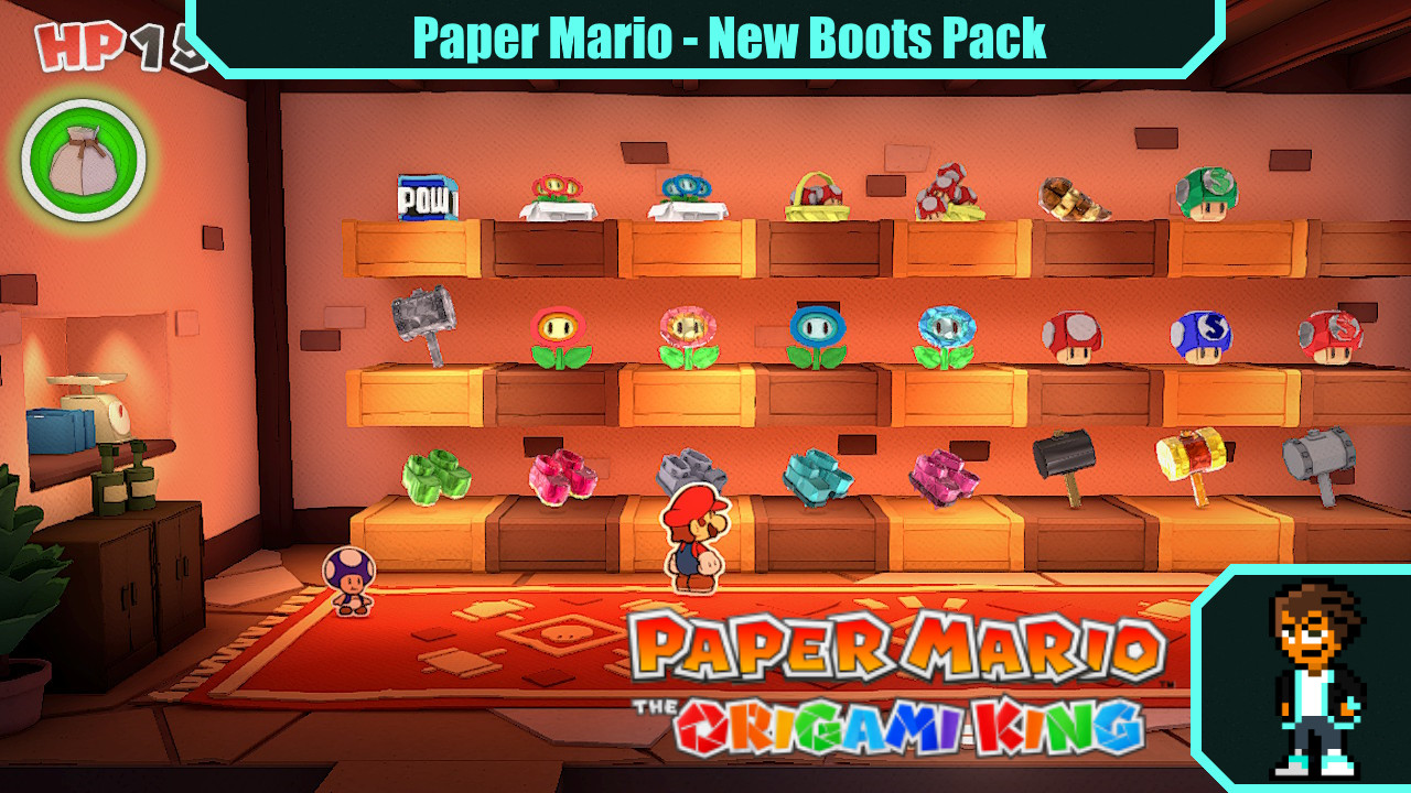 Paper Mario New Boots Pack [Paper Mario The Origami King] [Mods]