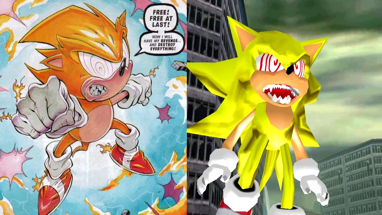 Fleetway Super Sonic in Sonic the Hedgehog Games 