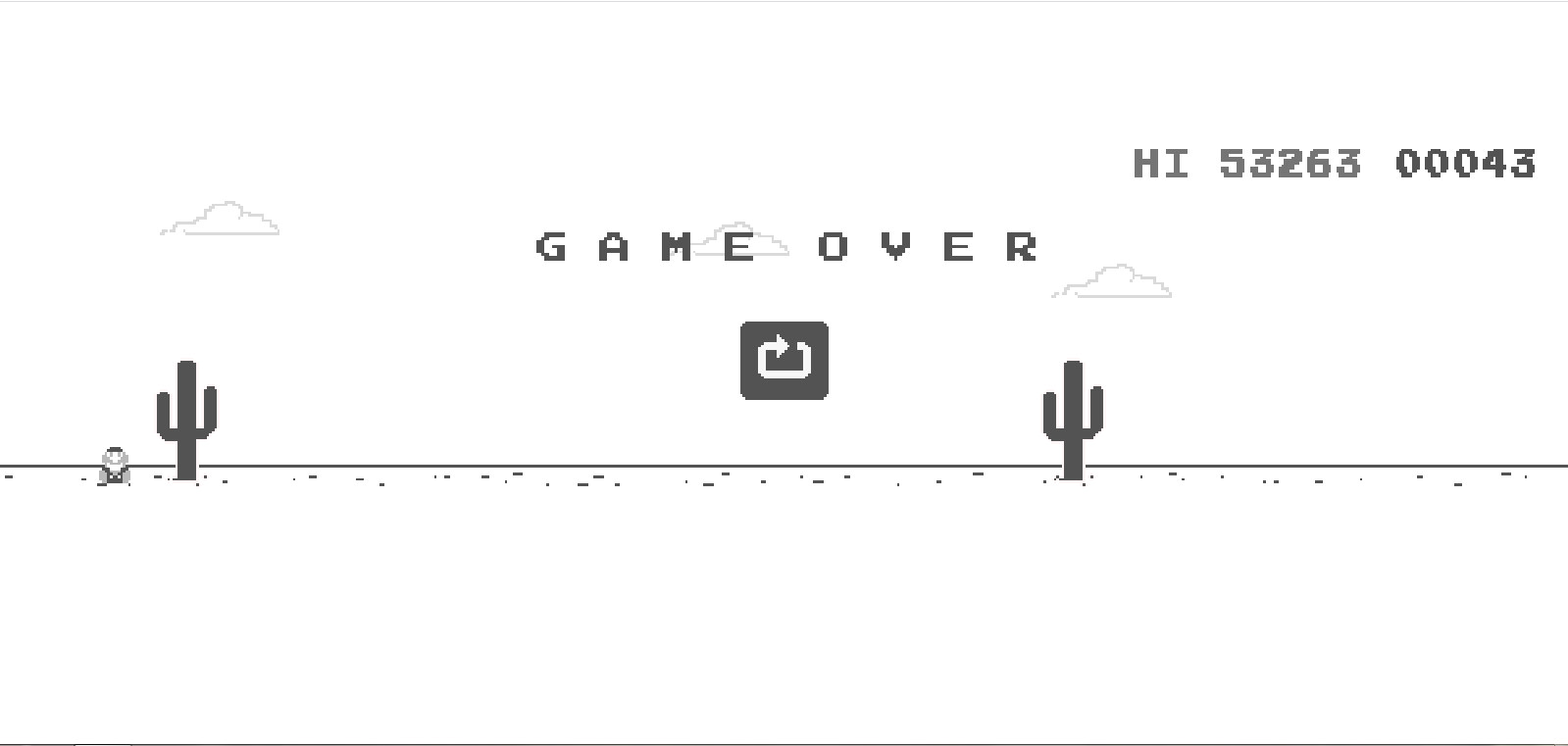 Mario in Chrome T-Rex Runner Game 