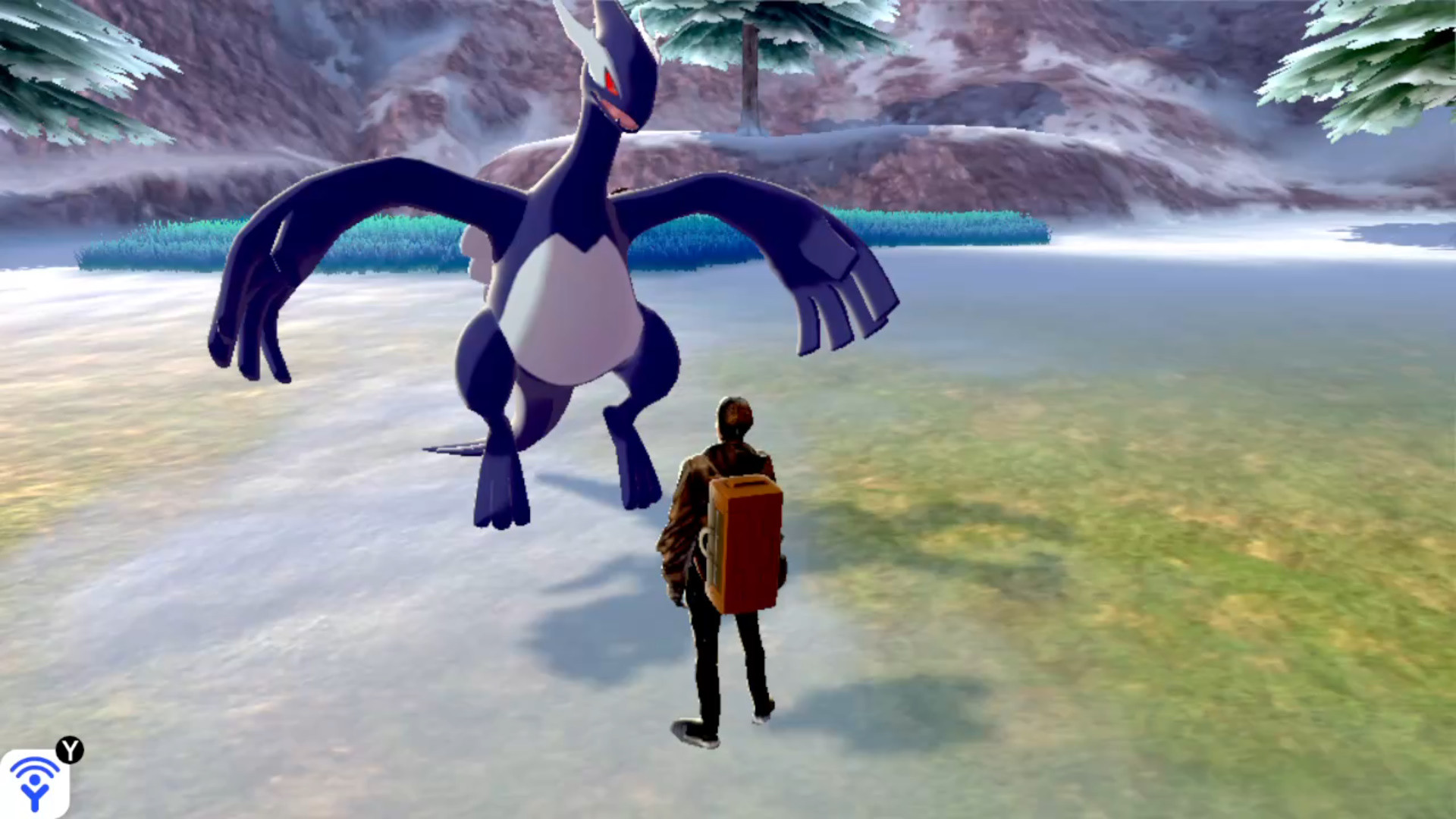 Pokemon Sword and Shield in game Shiny Lugia