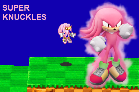 Why are 'Super Knuckles' and 'Super Mighty' pink when Sonic