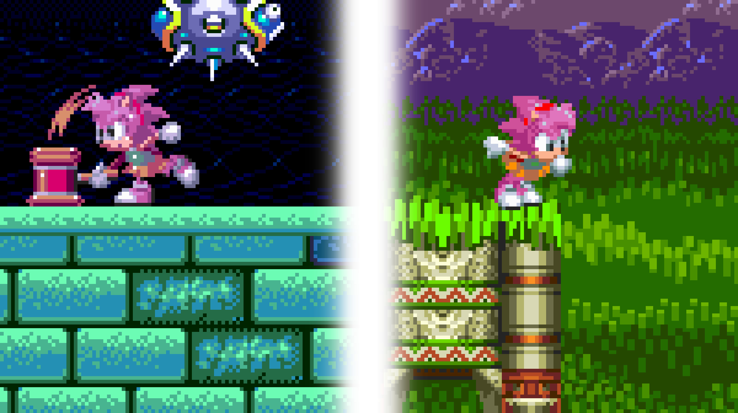 Sonic Origins Plus: Amy Rose Sprite Grid Download from SEGA of