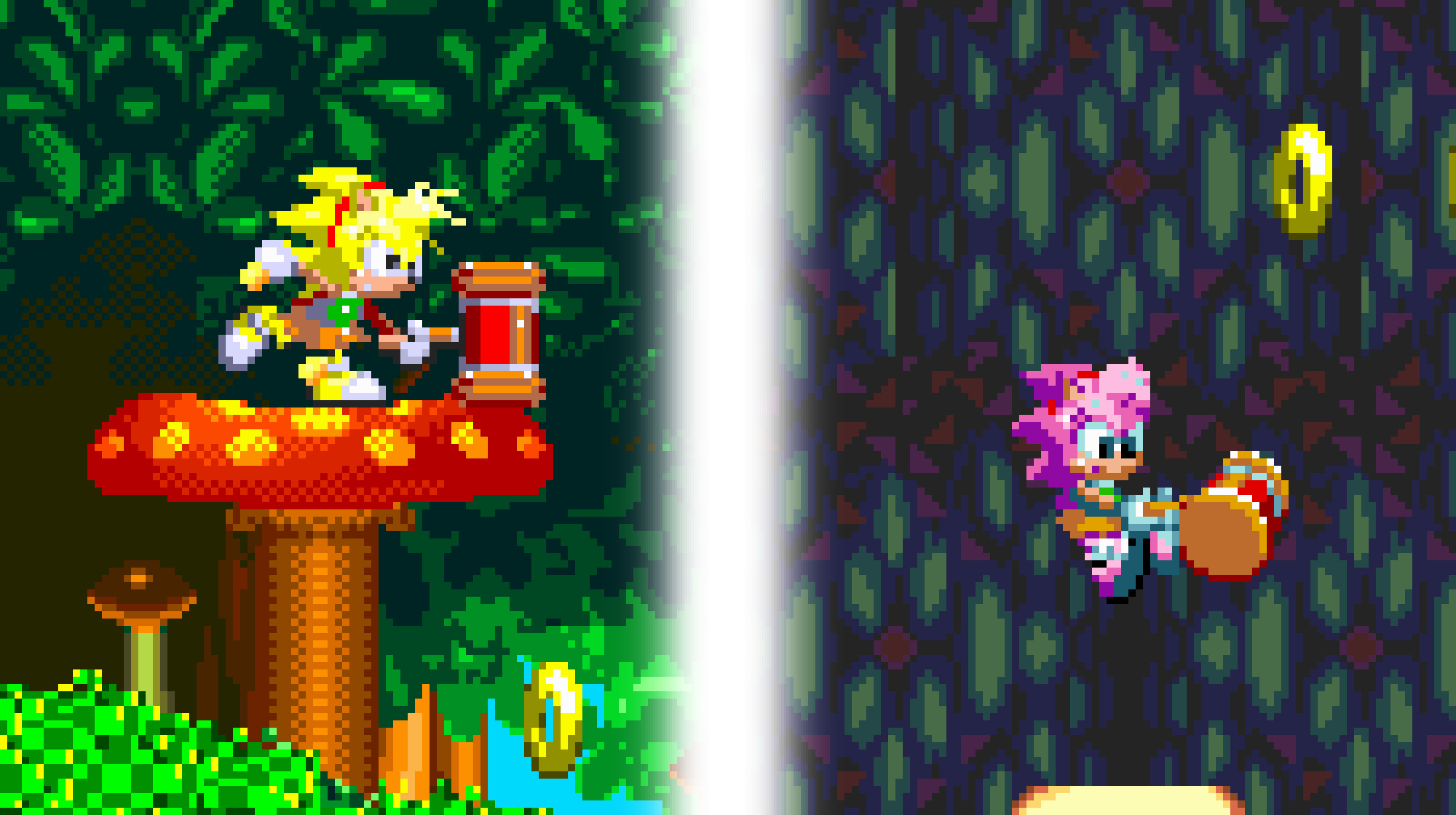 Fleetway Amy in Sonic 3 air [Sonic 3 A.I.R.] [Mods]