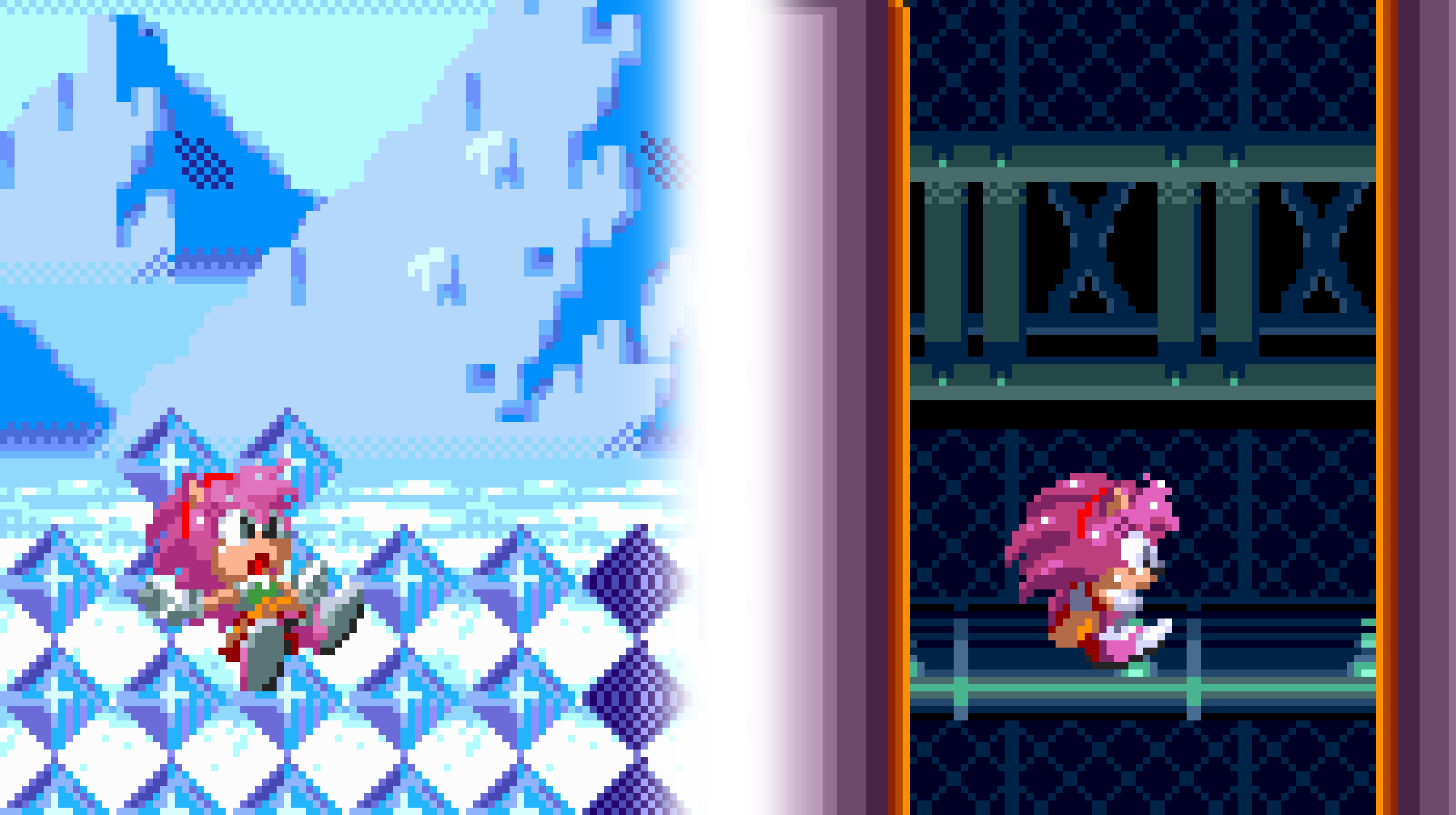 Fleetway Amy in Sonic 3 air [Sonic 3 A.I.R.] [Mods]