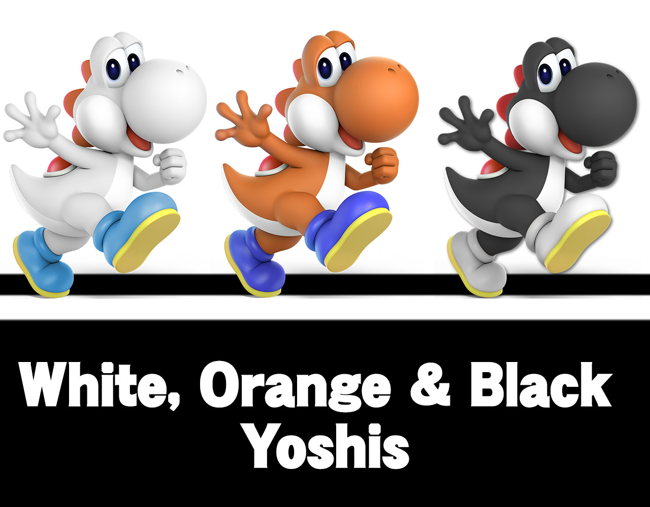 White Orange Black Yoshi Super Smash Bros Ultimate Mods - yoshi texture roblox