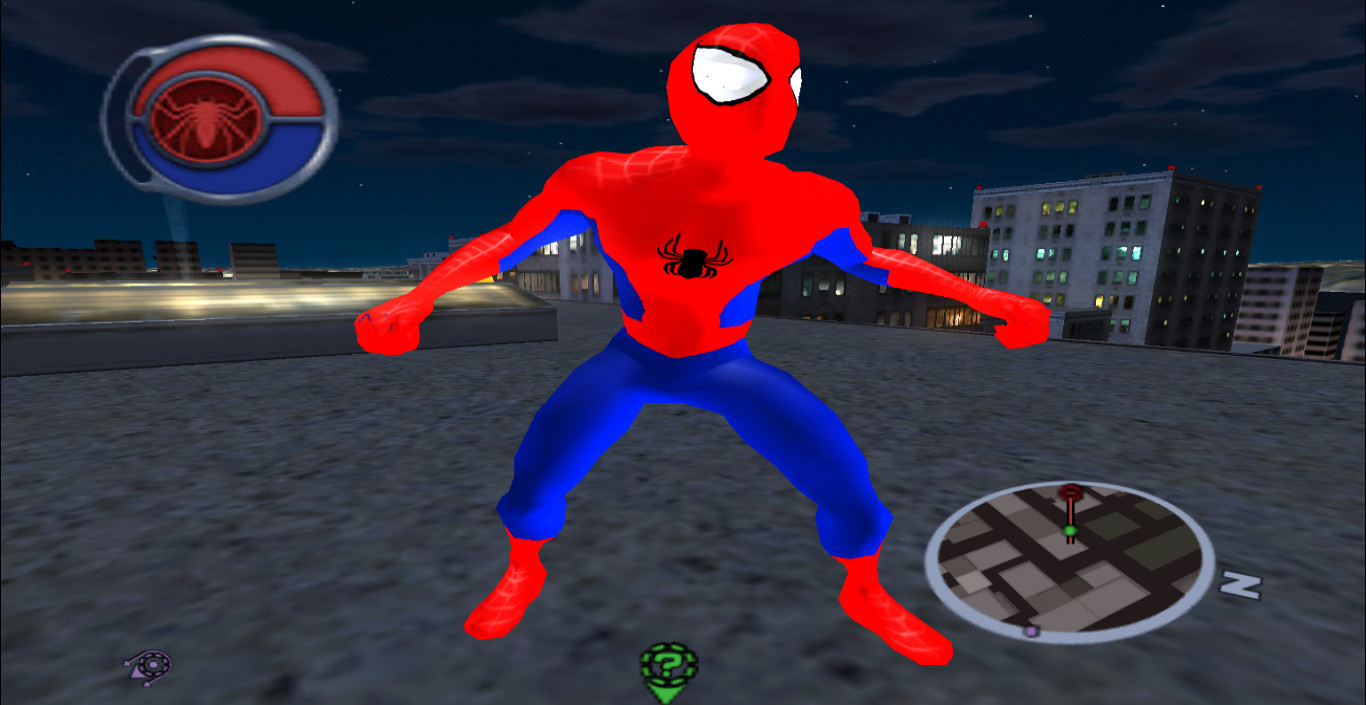 This mod adds the gloriously chunky PS1 Spider-Man outfits to new