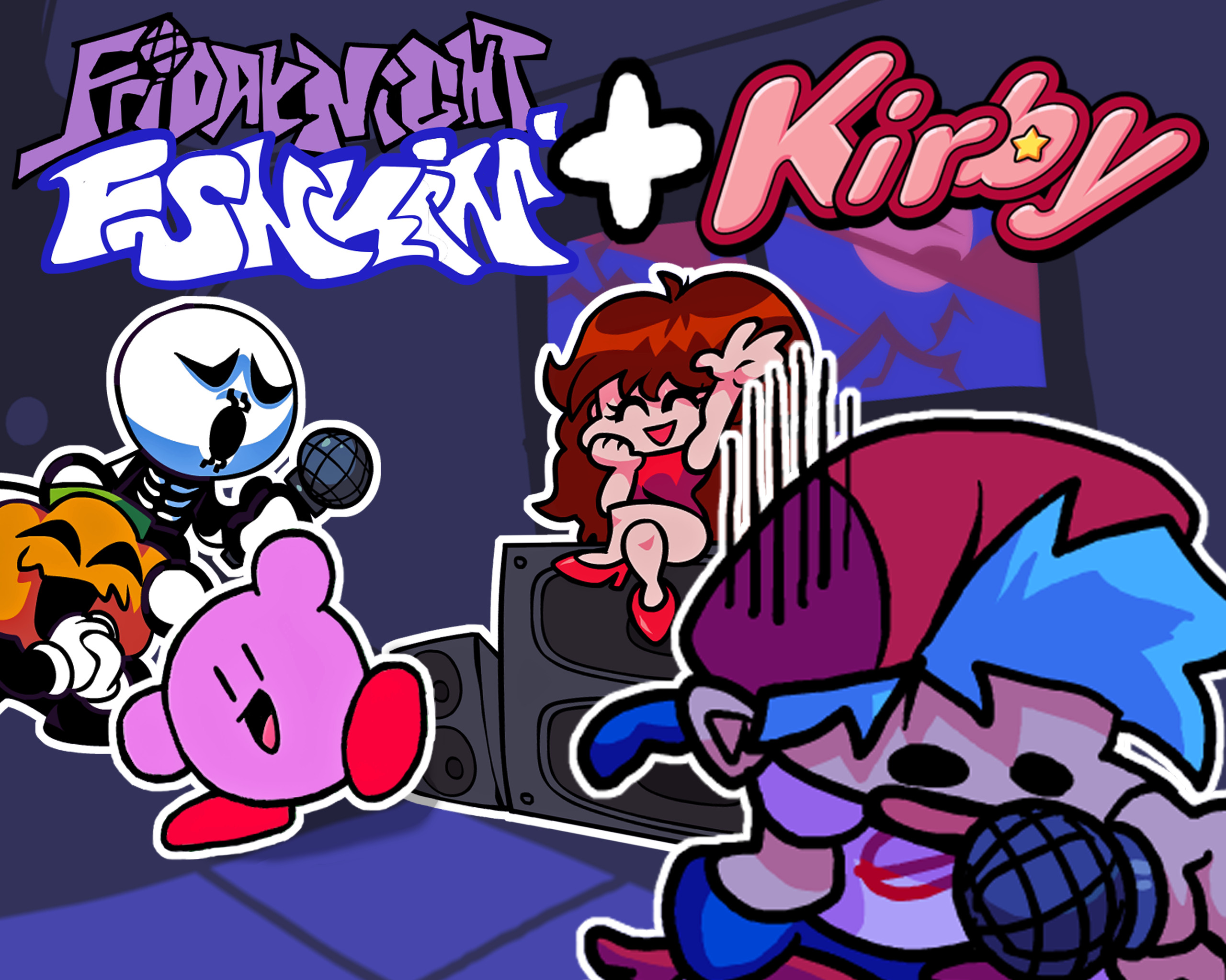 Kirby over Skid 'n' Pump [Friday Night Funkin'] [Mods]