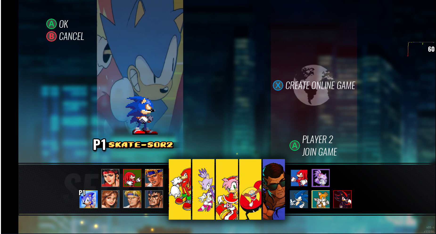 Classic Sonic over SoR2-Skate Mod for Streets of Rage 4 | SOR4 Mods