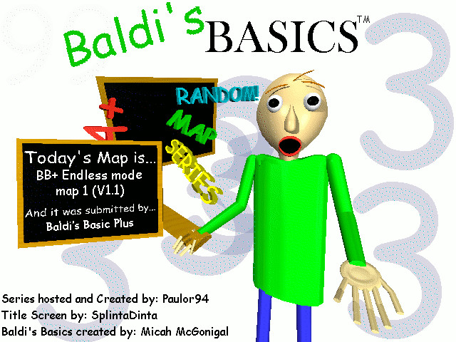 BBRMS 3: BB+ Endless mode map 1 (V1.1 Update) [Baldi's Basics] [Mods]
