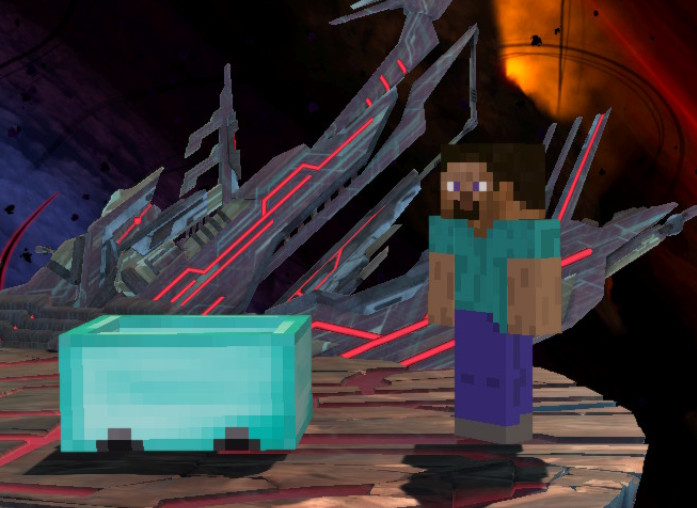 Diamond Minecart For Steve Super Smash Bros Ultimate Mods - diamond minecart roblox monster