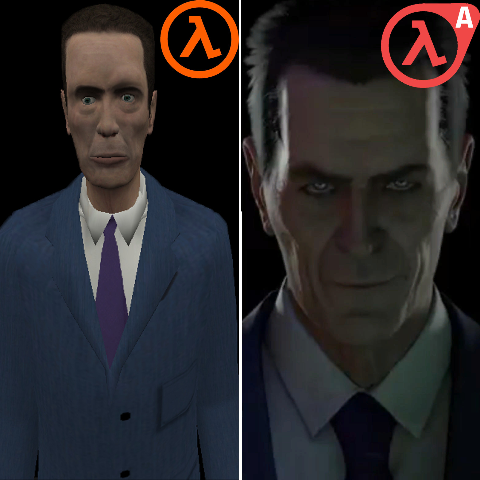 Grey Haired G-man with Black suit [Half-Life 2] [Mods]