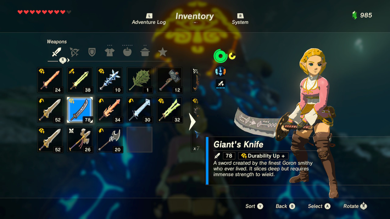 Giant's Knife [Standalone Weapon] [The Legend of Zelda Breath of the