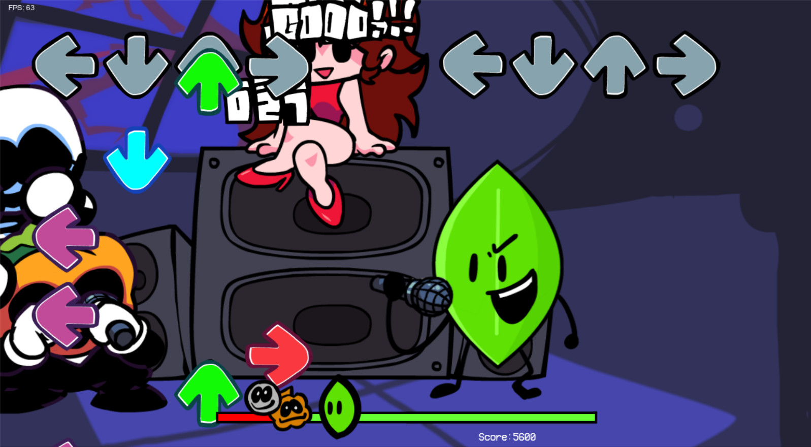 [BFDI/BFB] Playable Leafy [Friday Night Funkin'] [Mods]