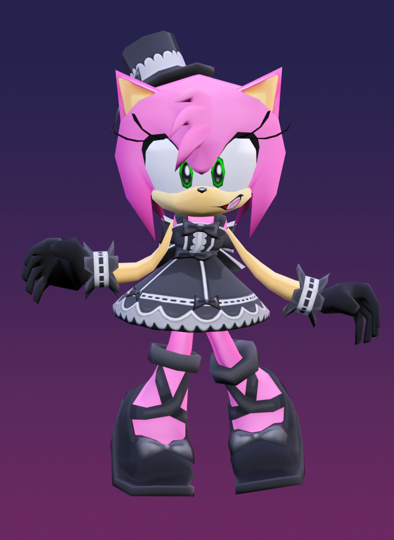 Goth Amy Rose Sonic X Version : r/SonicTheHedgehog